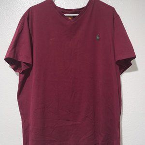 Bundle of Two Used Polo Ralph Lauren Shirts Blue and Maroon